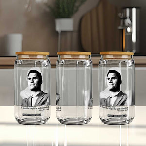 Freedom Is Not Free Glass Can Defender of Liberty Charlie Kirk Tribute TS02 Print Your Wear