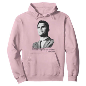 Freedom Is Not Free Hoodie Defender of Liberty Charlie Kirk Tribute TS02 Light Pink Print Your Wear