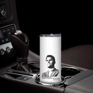 Freedom Is Not Free Skinny Tumbler Defender of Liberty Charlie Kirk Tribute TS02 Print Your Wear