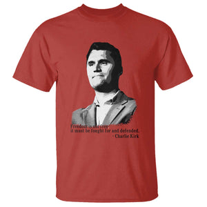 Freedom Is Not Free T Shirt Defender of Liberty Charlie Kirk Tribute TS02 Red Print Your Wear