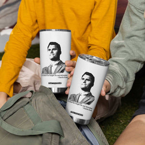 Freedom Is Not Free Tumbler Cup Defender of Liberty Charlie Kirk Tribute TS02 Print Your Wear