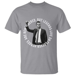 Legends Live Forever Tribute T Shirt Charlie Kirk Legacy Remembrance TS02 Sport Gray Print Your Wear