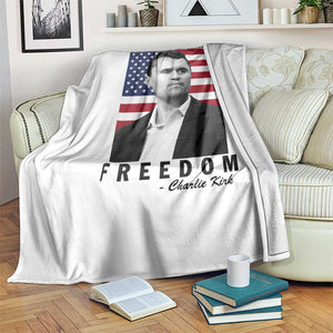 Never Surrender Freedom Throw Blanket Patriotic Charlie Kirk Tribute American Flag TS02 Print Your Wear