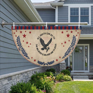 Christian Faith American Patriotic Fan Flag Death Deliver The Believer To Jesus American Eagle Graphic