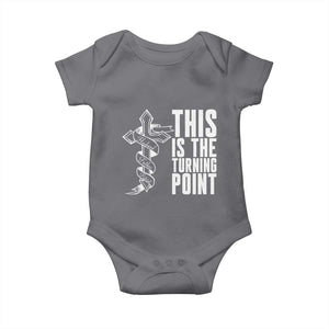 This is the Turning Point Baby Onesie Husband Father Patriot Charlie Kirk Tribute Christian Faith TS02 Charcoal Print Your Wear