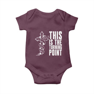 This is the Turning Point Baby Onesie Husband Father Patriot Charlie Kirk Tribute Christian Faith TS02 Maroon Print Your Wear