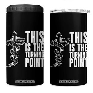 This is the Turning Point 4 in 1 Can Cooler Tumbler Husband Father Patriot Charlie Kirk Tribute Christian Faith TS02 One Size: 16 oz Black Print Your Wear