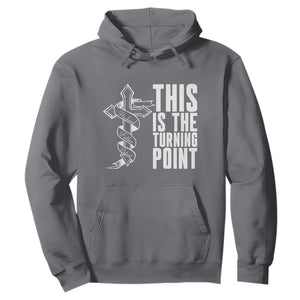 This is the Turning Point Hoodie Husband Father Patriot Charlie Kirk Tribute Christian Faith TS02 Charcoal Print Your Wear