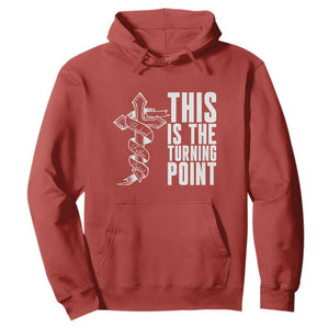 This is the Turning Point Hoodie Husband Father Patriot Charlie Kirk Tribute Christian Faith TS02 Red Print Your Wear
