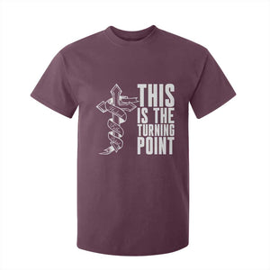 This is the Turning Point T Shirt For Kid Husband Father Patriot Charlie Kirk Tribute Christian Faith TS02 Maroon Print Your Wear
