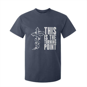 This is the Turning Point T Shirt For Kid Husband Father Patriot Charlie Kirk Tribute Christian Faith TS02 Navy Print Your Wear