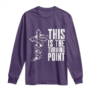 This is the Turning Point Long Sleeve Shirt Husband Father Patriot Charlie Kirk Tribute Christian Faith TS02 Purple Print Your Wear