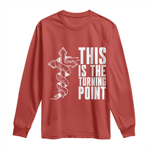 This is the Turning Point Long Sleeve Shirt Husband Father Patriot Charlie Kirk Tribute Christian Faith TS02 Red Print Your Wear