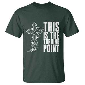 This is the Turning Point T Shirt Husband Father Patriot Charlie Kirk Tribute Christian Faith TS02 Dark Forest Green Print Your Wear