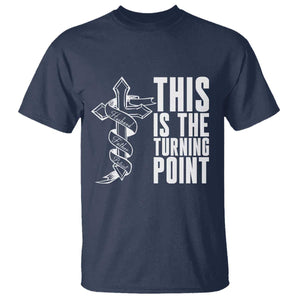 This is the Turning Point T Shirt Husband Father Patriot Charlie Kirk Tribute Christian Faith TS02 Navy Print Your Wear