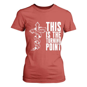 This is the Turning Point T Shirt For Women Husband Father Patriot Charlie Kirk Tribute Christian Faith TS02 Red Print Your Wear