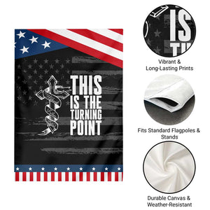 This is the Turning Point Garden Flag Husband Father Patriot Charlie Kirk Tribute Christian Faith TS02 Print Your Wear