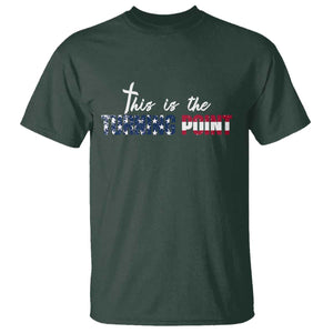 This is The Turning Point T Shirt Patriotic American Flag Graphic TS02 Dark Forest Green Print Your Wear