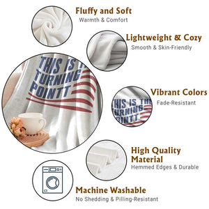 This is The Turning Point Throw Blanket USA Flag America True Patriot TS02 Print Your Wear
