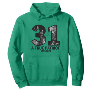 Freedom Number 31 Tribute Graphic Hoodie Thank You Charlie Kirk A True Patriot Memorial TS02 Irish Green Print Your Wear
