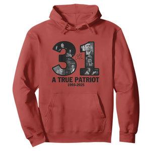 Freedom Number 31 Tribute Graphic Hoodie Thank You Charlie Kirk A True Patriot Memorial TS02 Red Print Your Wear