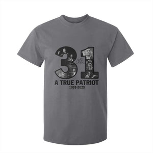 Freedom Number 31 Tribute Graphic T Shirt For Kid Thank You Charlie Kirk A True Patriot Memorial TS02 Charcoal Print Your Wear