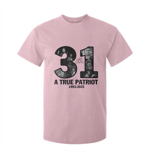 Freedom Number 31 Tribute Graphic T Shirt For Kid Thank You Charlie Kirk A True Patriot Memorial TS02 Light Pink Print Your Wear
