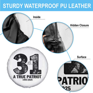 Freedom Number 31 Tribute Graphic Spare Tire Cover Thank You Charlie Kirk A True Patriot Memorial TS02 Print Your Wear