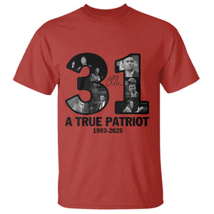 Freedom Number 31 Tribute Graphic T Shirt Thank You Charlie Kirk A True Patriot Memorial TS02 Red Print Your Wear
