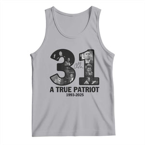 Freedom Number 31 Tribute Graphic Tank Top Thank You Charlie Kirk A True Patriot Memorial TS02 Athletic Heather Print Your Wear