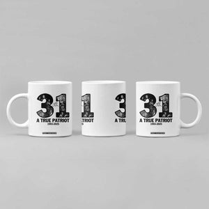 Freedom Number 31 Tribute Graphic Coffee Mug Thank You Charlie Kirk A True Patriot Memorial TS02 Print Your Wear
