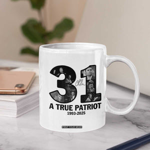 Freedom Number 31 Tribute Graphic Coffee Mug Thank You Charlie Kirk A True Patriot Memorial TS02 Print Your Wear