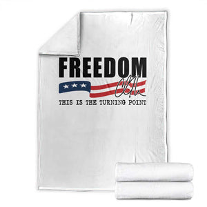 Freedom This Is The Turning Point Throw Blanket True Patriot Liberty Defender American Flag TS02 White Print Your Wear