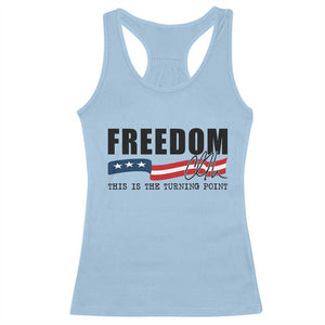Freedom This Is The Turning Point Racerback Tank Top True Patriot Liberty Defender American Flag TS02 Light Blue Print Your Wear