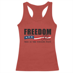 Freedom This Is The Turning Point Racerback Tank Top True Patriot Liberty Defender American Flag TS02 Red Print Your Wear