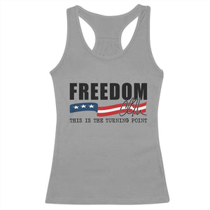 Freedom This Is The Turning Point Racerback Tank Top True Patriot Liberty Defender American Flag TS02 Sport Gray Print Your Wear