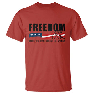 Freedom This Is The Turning Point T Shirt True Patriot Liberty Defender American Flag TS02 Red Print Your Wear