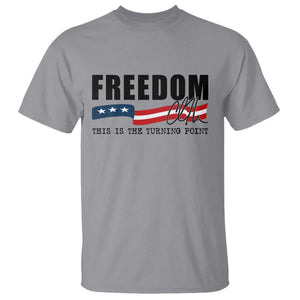 Freedom This Is The Turning Point T Shirt True Patriot Liberty Defender American Flag TS02 Sport Gray Print Your Wear