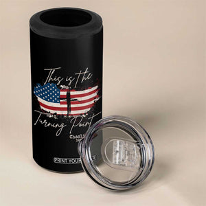 This is The Turning Point Memorial 4 in 1 Can Cooler Tumbler Tribute to A True Patriot Christian Faith American Flag TS02 Print Your Wear