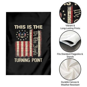 We the People Turning Point Garden Flag Vintage American Flag and Freedom Patriotic Eagle TS02 Print Your Wear