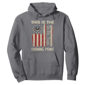 We the People Turning Point Hoodie Vintage American Flag and Freedom Patriotic Eagle TS02 Charcoal Print Your Wear