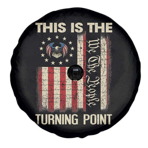 We the People Turning Point Spare Tire Cover Vintage American Flag and Freedom Patriotic Eagle TS02 Print Your Wear