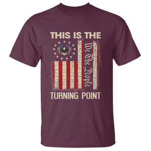 We the People Turning Point T Shirt Vintage American Flag and Freedom Patriotic Eagle TS02 Maroon Print Your Wear