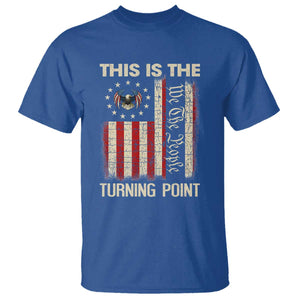 We the People Turning Point T Shirt Vintage American Flag and Freedom Patriotic Eagle TS02 Royal Blue Print Your Wear