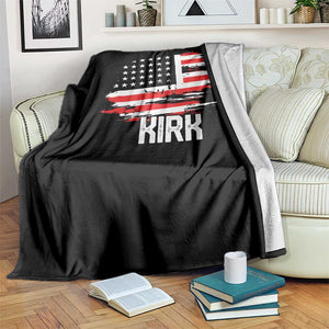 American Flag Kirk Throw Blanket Distressed Patriotic Team Charlie Tribute TS02 Print Your Wear