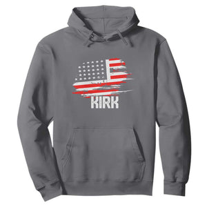 American Flag Kirk Hoodie Distressed Patriotic Team Charlie Tribute TS02 Charcoal Print Your Wear
