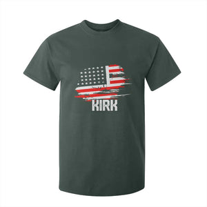American Flag Kirk T Shirt For Kid Distressed Patriotic Team Charlie Tribute TS02 Dark Forest Green Print Your Wear