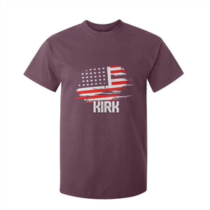 American Flag Kirk T Shirt For Kid Distressed Patriotic Team Charlie Tribute TS02 Maroon Print Your Wear