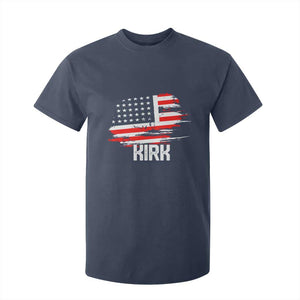 American Flag Kirk T Shirt For Kid Distressed Patriotic Team Charlie Tribute TS02 Navy Print Your Wear