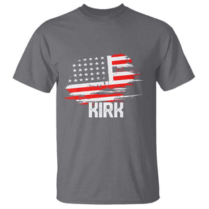 American Flag Kirk T Shirt Distressed Patriotic Team Charlie Tribute TS02 Charcoal Print Your Wear